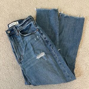 Abercrombie & Fitch Curve Love Ankle Straight Ultra High Rise Jeans
